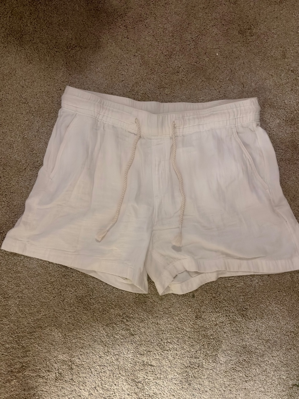 Old Navy White Linen Shorts